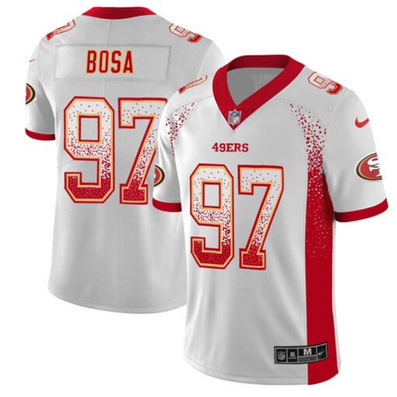Men's San Francisco 49ers #97 Nick Bosa White NFL 2019 Drift Fashion Color Rush Limited Stitched Jersey Men's San Francisco 49ers #97 Nick Bosa White NFL 2019 Drift Fashion Color Rush Limited Stitched Jersey